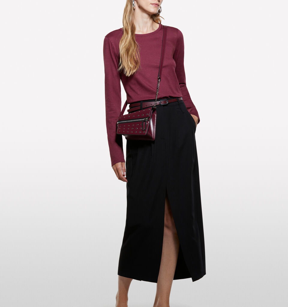 Burgundy long sleeve t-shirt - women's long sleeve t-shirts - Burgundy | Sisley image number 1